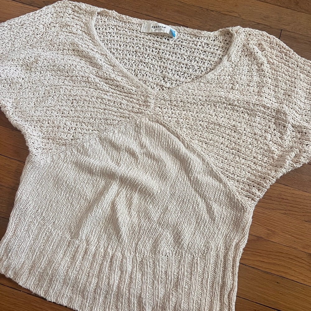 Sparrow knitted white blouse